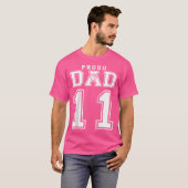 Nummer 11 Custom Proud Basketball Dad Gepersonalis T-shirt (Voorkant volledig)