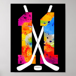 Nummer 11 Jaar IJshockey 11e Verjaardag (2)  Poster