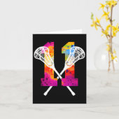 Nummer 11 jaar Lacrosse 11e verjaardag Kaart (Gele Bloem)