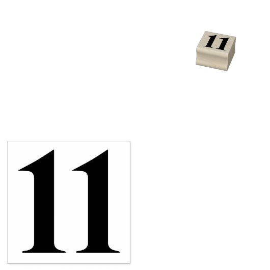 Nummer 11 Kunststempel Rubber Rubberstempel (Gestempeld)