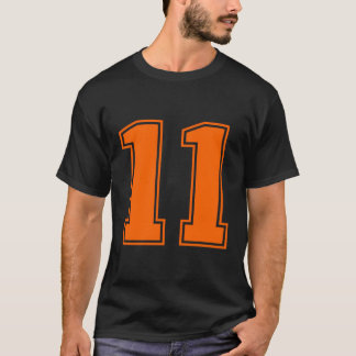Nummer 11 Oranje sport jersey geluksnummer T-shirt