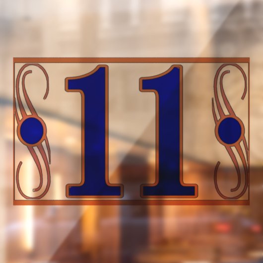 Nummer 11 raamsticker (Vel 2)