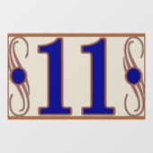 Nummer 11 raamsticker (Vel)