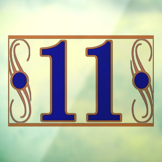 Nummer 11 raamsticker (Vel 3)
