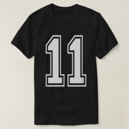 Nummer 11 Varsity Sports Team Jersey 11e verjaarda T-shirt
