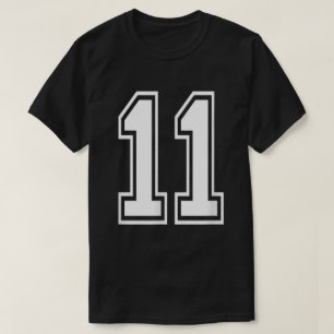 Nummer 11 Varsity Sports Team Jersey 11e verjaarda T-shirt