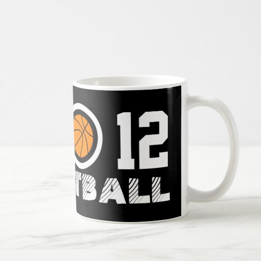Nummer 12 basketbalkoffie-mok |  koffiemok (Rechts)