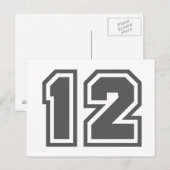 Nummer 12 briefkaart (Voorkant / Achterkant)