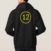 Nummer 12 in een cirkel hoodie (Achterkant)