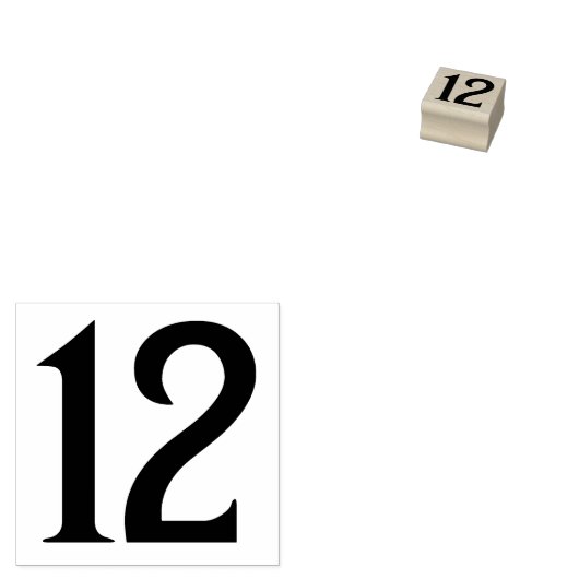 Nummer 12 Kunststempel Rubber Rubberstempel (Gestempeld)