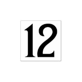 Nummer 12 Kunststempel Rubber Rubberstempel (Afrduk)