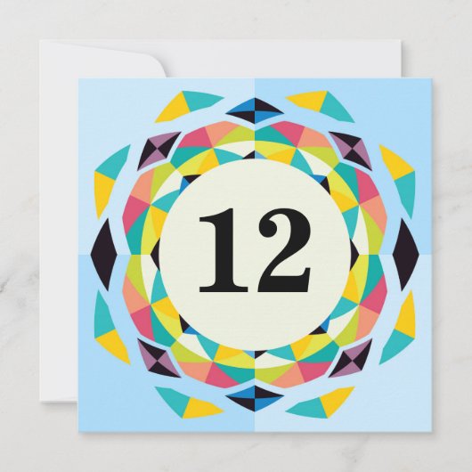 Nummer 12 - partijuitnodiging kaart (Voorkant)