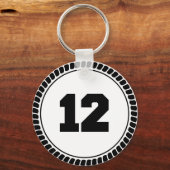 Nummer 12 sleutelhanger (Voorkant)
