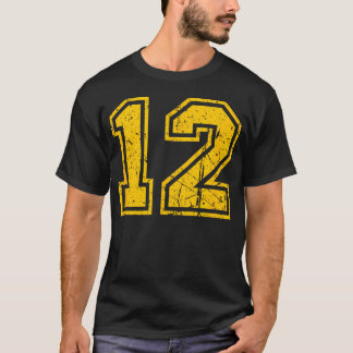 Nummer 12 Sport Geel Vintage T-shirt