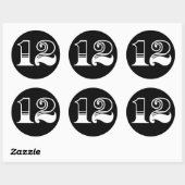 Nummer 12 sticker (Vel)