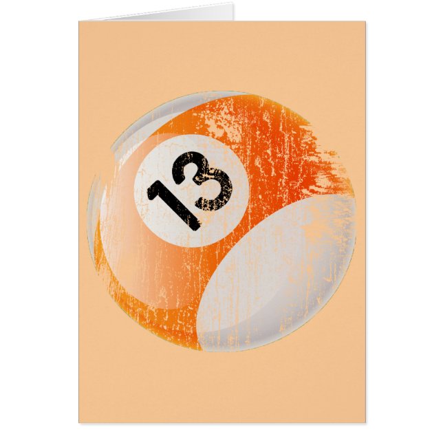 NUMMER 13 BILLIARDS BALL - AGED AND ERODED (Voorkant)