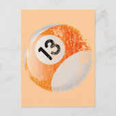 NUMMER 13 BILLIARDS BALL - AGED AND ERODED BRIEFKAART (Voorkant)