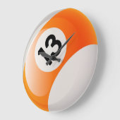 Nummer 13 Billiards Ball Clock Grote Klok (Hoek)