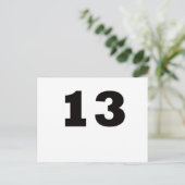 Nummer 13! briefkaart (Staand voorkant)