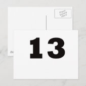 Nummer 13! briefkaart (Voorkant / Achterkant)