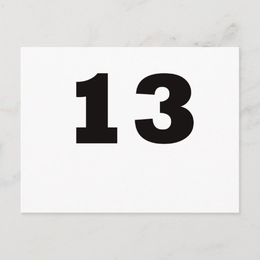 Nummer 13! briefkaart (Voorkant)