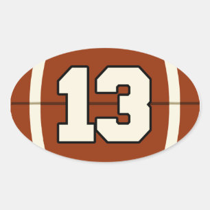 Nummer 13 Football Sticker