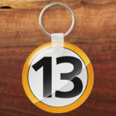 Nummer 13 goudSleutelhanger Sleutelhanger (Voorkant)