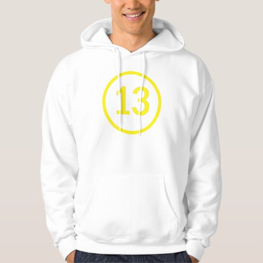 nummer 13 in een cirkel hoodie (Voorkant)