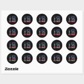 Nummer 13 Jaar IJshockey 13e Verjaardag Ronde Sticker (Vel)
