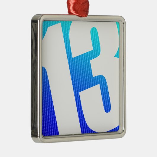 Nummer 13 metalen ornament (Rechts)