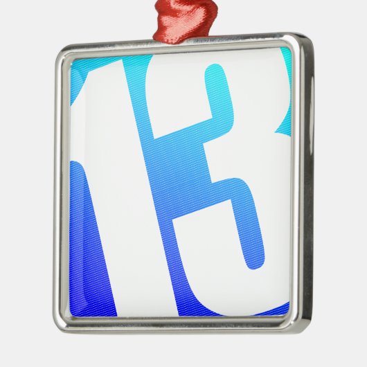 Nummer 13 metalen ornament (Links)