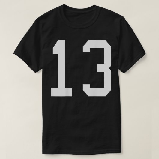 Nummer 13 Opleiding rugontwerp voetzoeker T-shirt (Design voorkant)