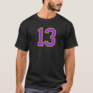 Nummer 13 Sport Jersey Geel Paars Favoriet Lu T-shirt