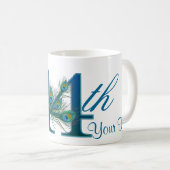 Nummer 14 / 14e mok aangepast tekstontwerp 100% (Voorkant rechts)