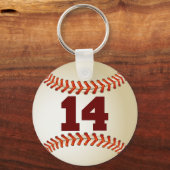 Nummer 14 Baseball Sleutelhanger (Voorkant)