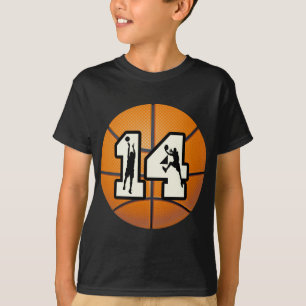 Nummer 14 Basketball en spelers T-shirt