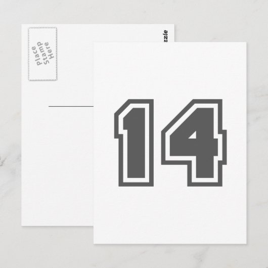 Nummer 14 briefkaart (Voorkant / Achterkant)
