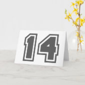 Nummer 14 kaart (Gele Bloem)