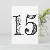 nummer 15: 15 manuscript reus kaart (Staand voorkant)