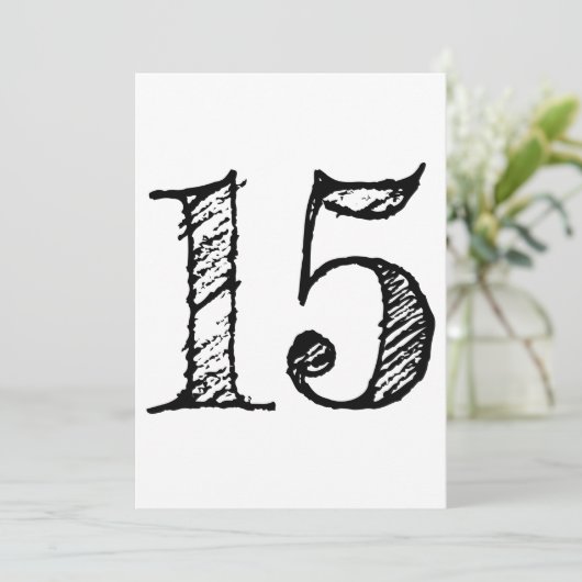 nummer 15: 15 manuscript reus kaart (Staand voorkant)