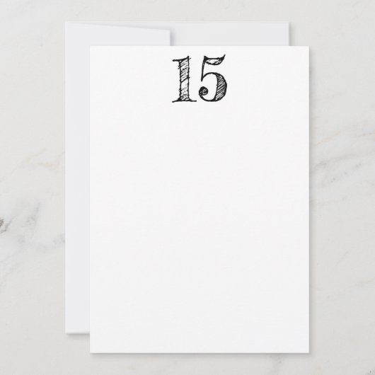 nummer 15: 15 manuscript reus kaart (Achterkant)