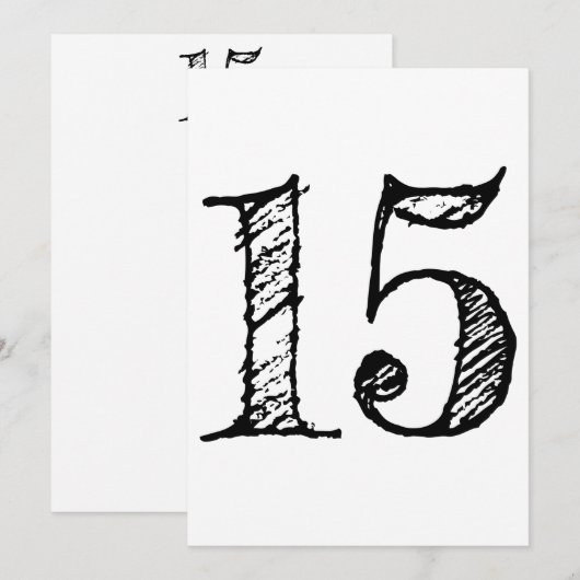 nummer 15: 15 manuscript reus kaart (Voorkant / Achterkant)