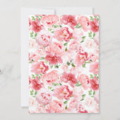 Nummer 15 Elegante Roze Bloemen Modern Quinceañera Kaart (Achterkant)