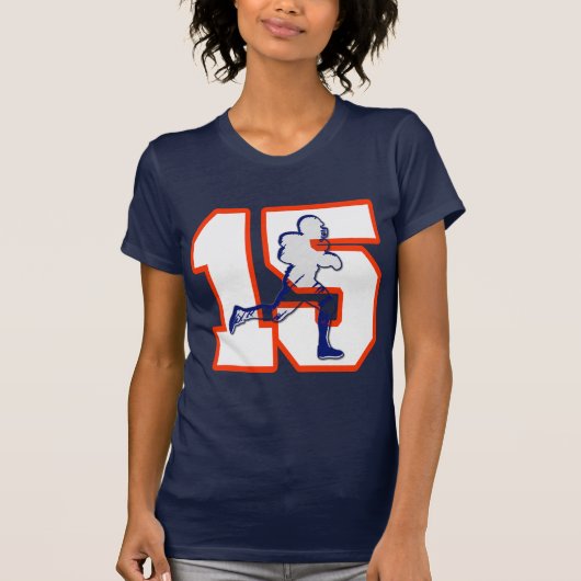 Nummer 15 Football Player T-shirt (Voorkant)