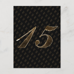 Nummer 15 Meisjes 15e verjaardag van het huwelijk  Briefkaart