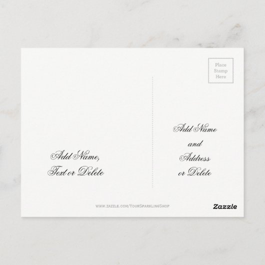 Nummer 15 Meisjes 15e verjaardag van het huwelijk  Briefkaart (Achterkant)