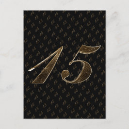 Nummer 15 Meisjes 15e verjaardag van het huwelijk  Briefkaart