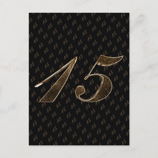 Nummer 15 Meisjes 15e verjaardag van het huwelijk  Briefkaart (Voorkant)