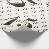 Nummer 15 Meisjes 15e verjaardag van het huwelijk  Cadeaupapier (Hoek)