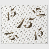 Nummer 15 Meisjes 15e verjaardag van het huwelijk  Cadeaupapier (Vlak)